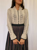 Cardigan panna traforato