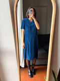 Abito di velluto blu