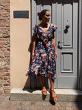 Abito midi a fiori