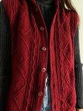Gilet bordeaux con bottoni