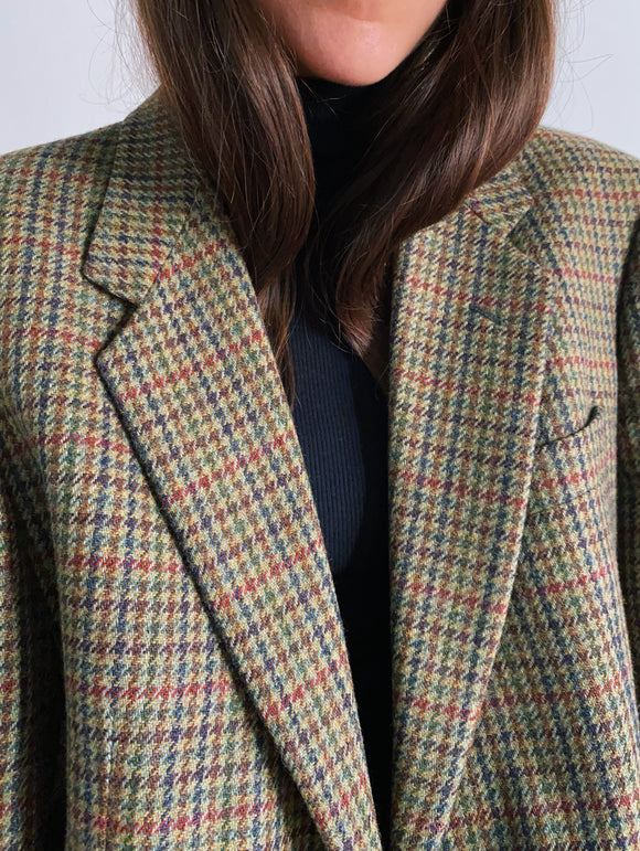 Blazer maschile pied de poule multicolor