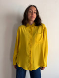 Camicia sartoriale pura seta gialla