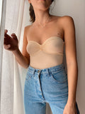 Body scollo a cuore color carne