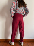 Pantaloni di lana bordeaux