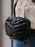 Borsa a tracolla nera cocco