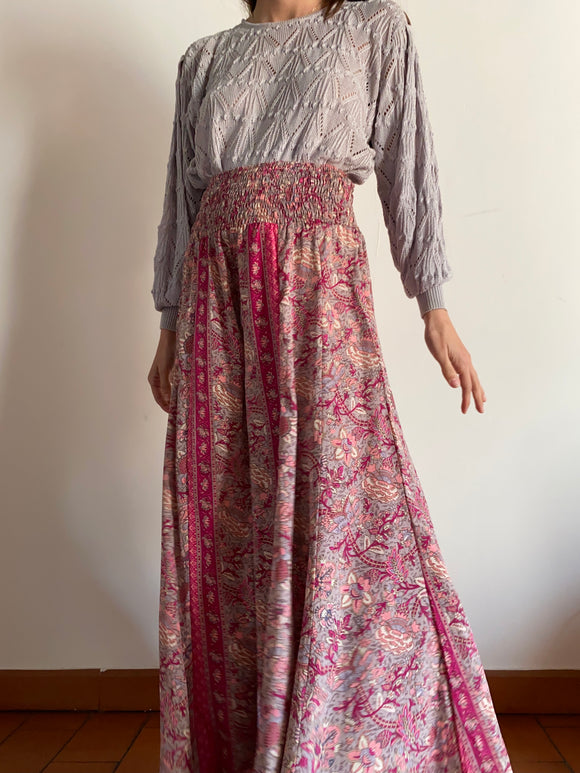 Maxi panta palazzo indiano violetto