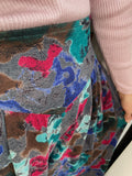Gonna pantalone fantasia turchese