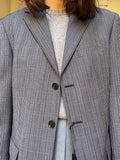 Blazer maschile principe di Galles blu