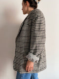 Blazer maschile pied de poule grigio