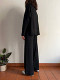Pantalone di lana nero