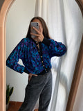 Cardigan rose blu e viola