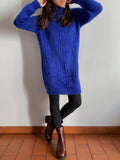 Maglione mohair dress blu-viola