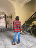 Blazer tartan rosso