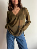 Maglione squadrato verde