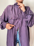 Camicia di seta lilla