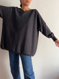Maxi maglione pura lana grigio scuro