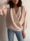 Maglione incrociato rosa