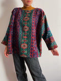 Maglione aztec multicolor verdone