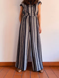 Pantaloni di lino a righe