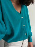 Cardigan turchese