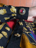 Camicia multicolor con bottoni dorati