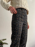 Pantalone di velluto fantasia cravatta