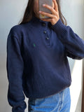 Maglione Ralph Lauren blu con bottoni