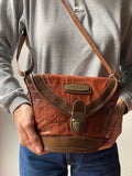Borsa a tracolla cuoio secchiello