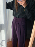 Pantaloni di lana viola