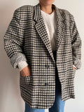 Blazer maschile pied de poule grigio