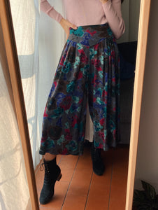 Gonna pantalone fantasia turchese