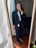 Completo a righine gialle