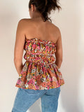 Top handmade fiorato chiaro