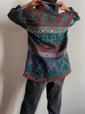 Maglione aztec collo alto multicolor