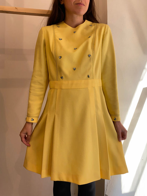 Abito giallo con fiorellini