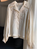 Camicia di seta con ricami