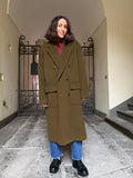 Cappotto lungo kaki