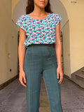Pantaloni ottanio di seta