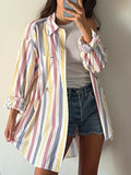 Camicia Tommy Hilfiger righe rosse-gialle-blu