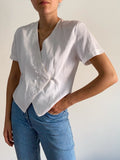 Camicia bianca incrociata