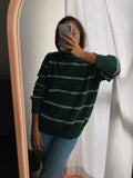 Maglione Tommy Hilfiger verde a righe