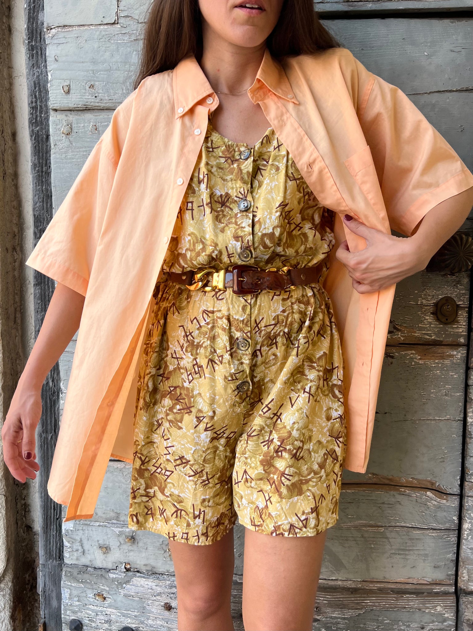 Camicia color pesca Celestina Vintage