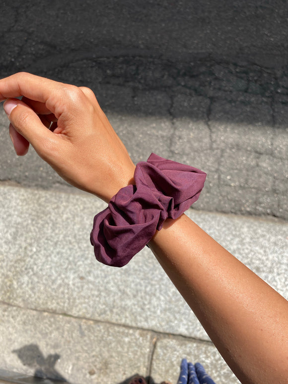 Scrunchie di cotone viola chiaro