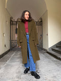Cappotto lungo kaki