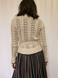 Cardigan panna traforato