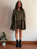 Chemisier ampio corto verde militare