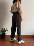 Pantalone maschile marrone scuro mélange