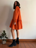 Chemisier ampio corto arancione