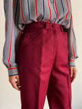 Pantaloni di lana bordeaux