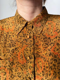 Camicia animalier senape